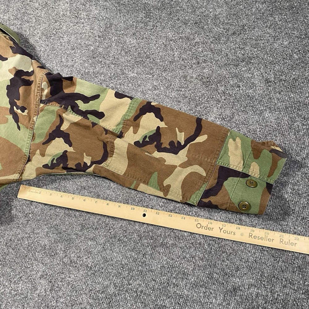 Vintage 90s Terry USMC Woodland Camo Combat Blouse Coat Mens Size Small Short - Picture 8 of 8